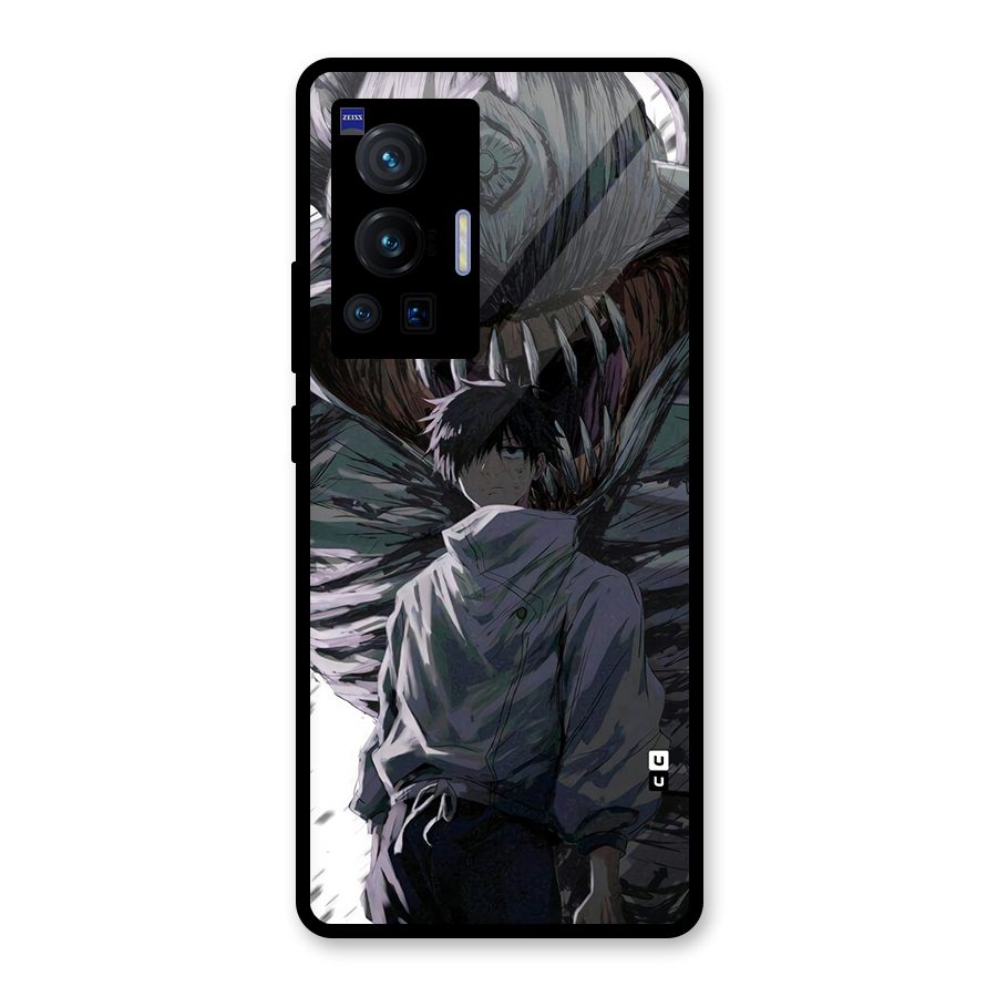 Yuta Strongest Curse User Glass Back Case for Vivo X70 Pro