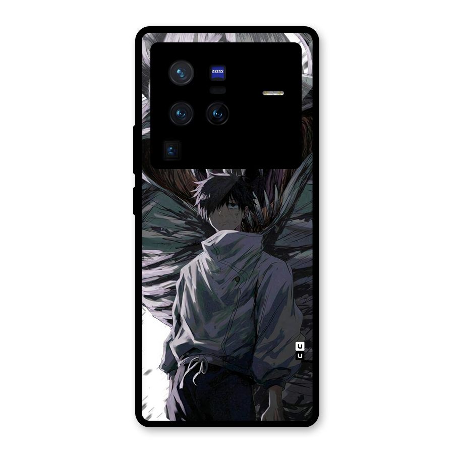 Yuta Strongest Curse User Glass Back Case for Vivo X80 Pro
