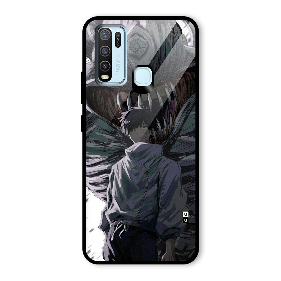 Yuta Strongest Curse User Glass Back Case for Vivo Y30