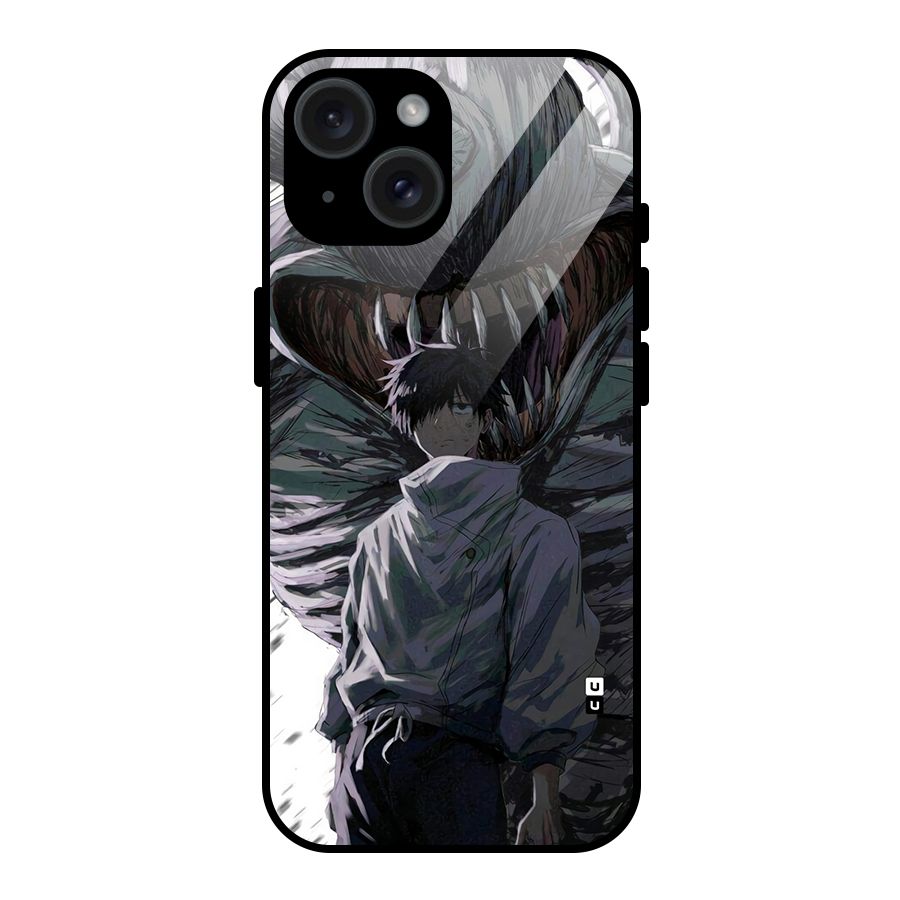 Yuta Strongest Curse User Glass Back Case for iPhone 15