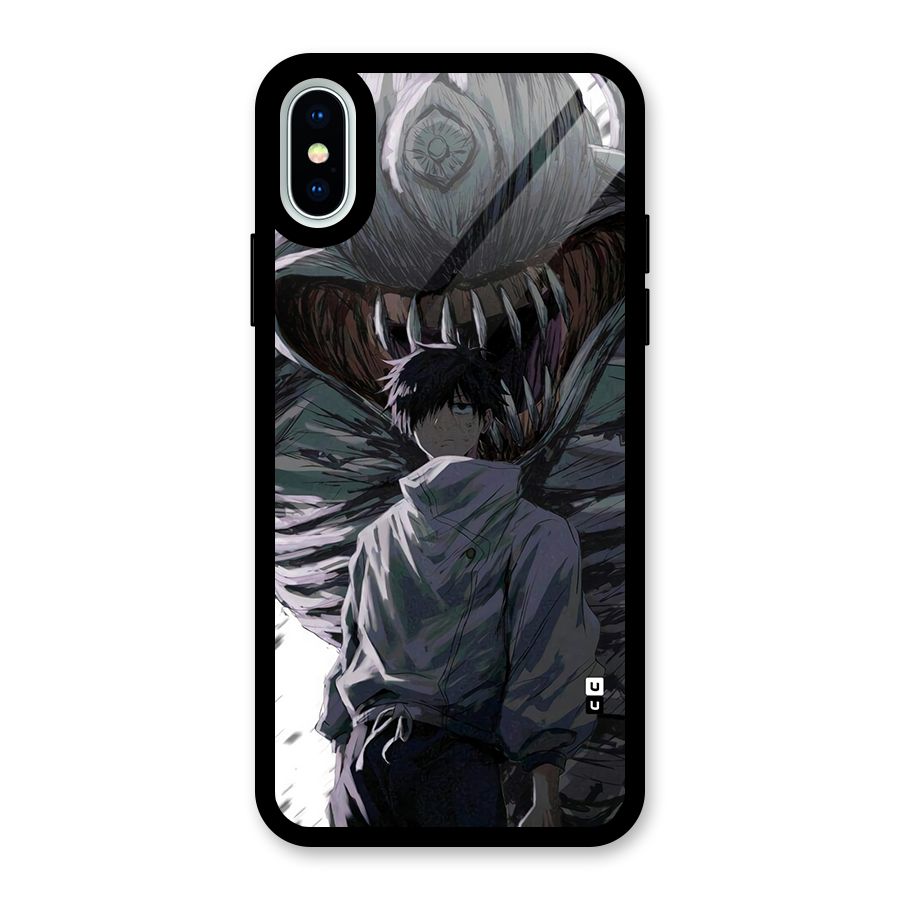 Yuta Strongest Curse User Glass Back Case for iPhone XS