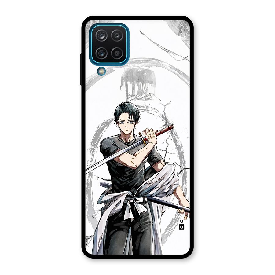 Yuta With Katana Glass Back Case for Galaxy A12