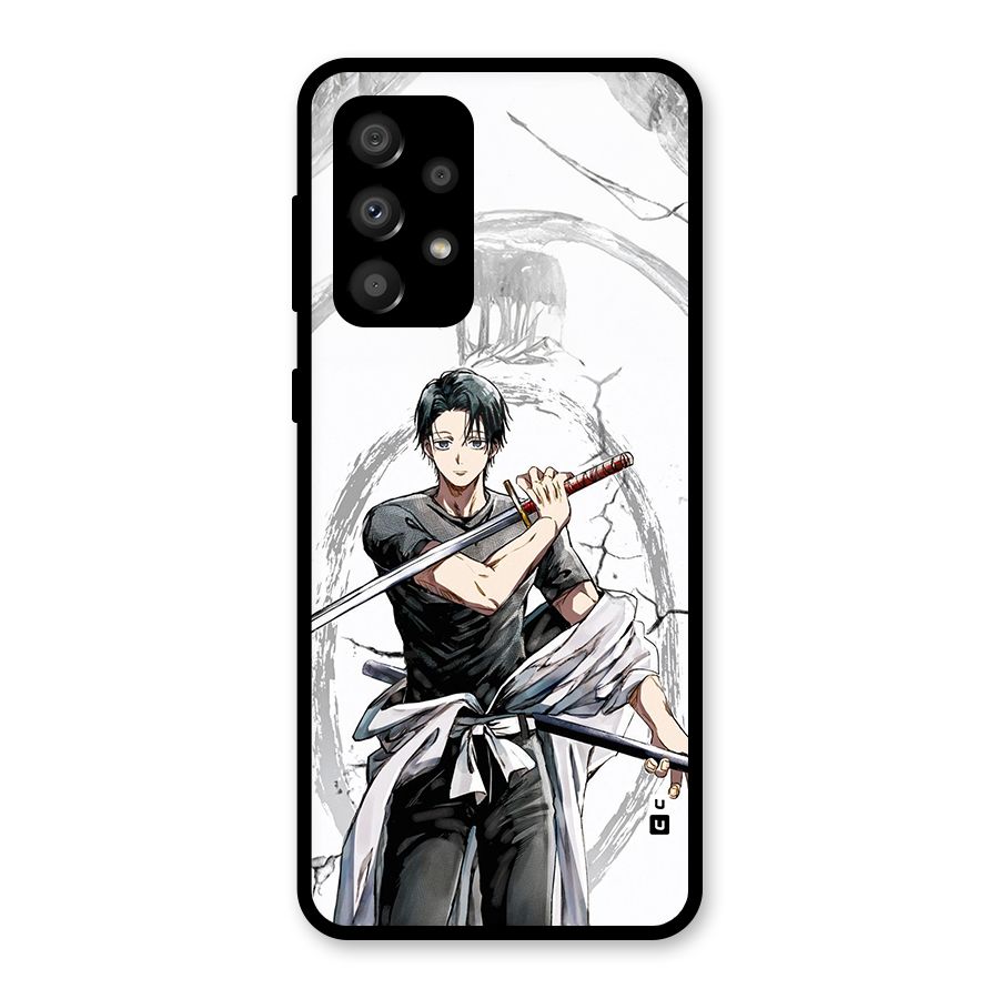 Yuta With Katana Glass Back Case for Galaxy A32