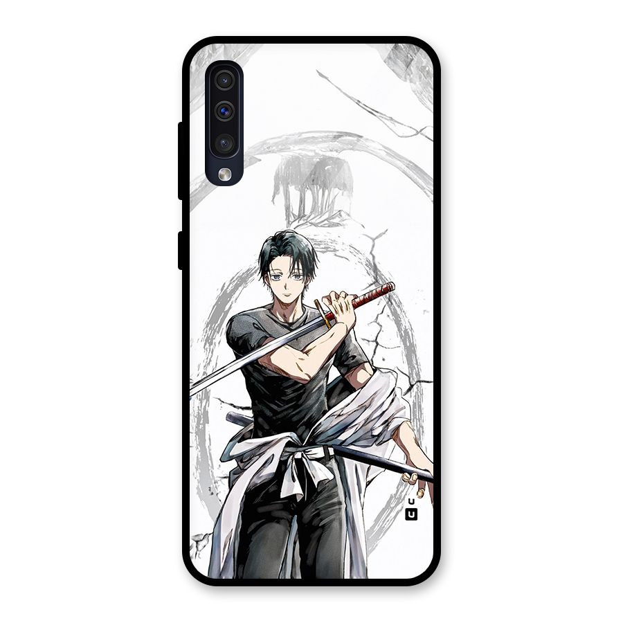Yuta With Katana Glass Back Case for Galaxy A50