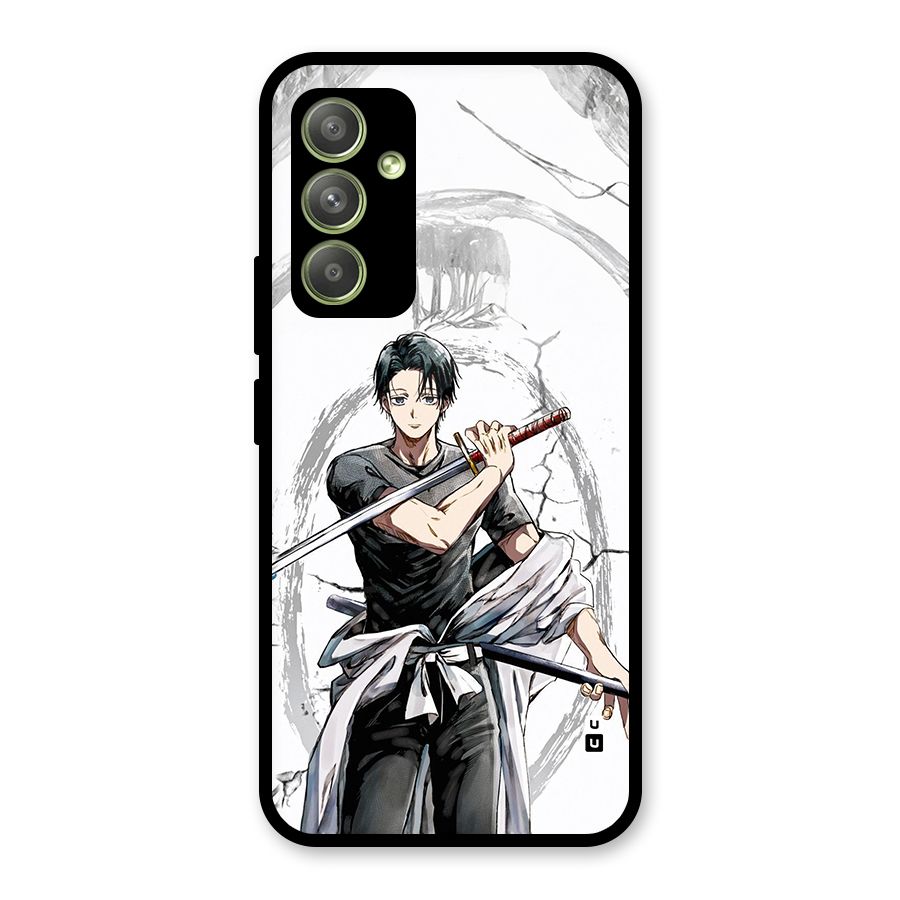 Yuta With Katana Glass Back Case for Galaxy A54