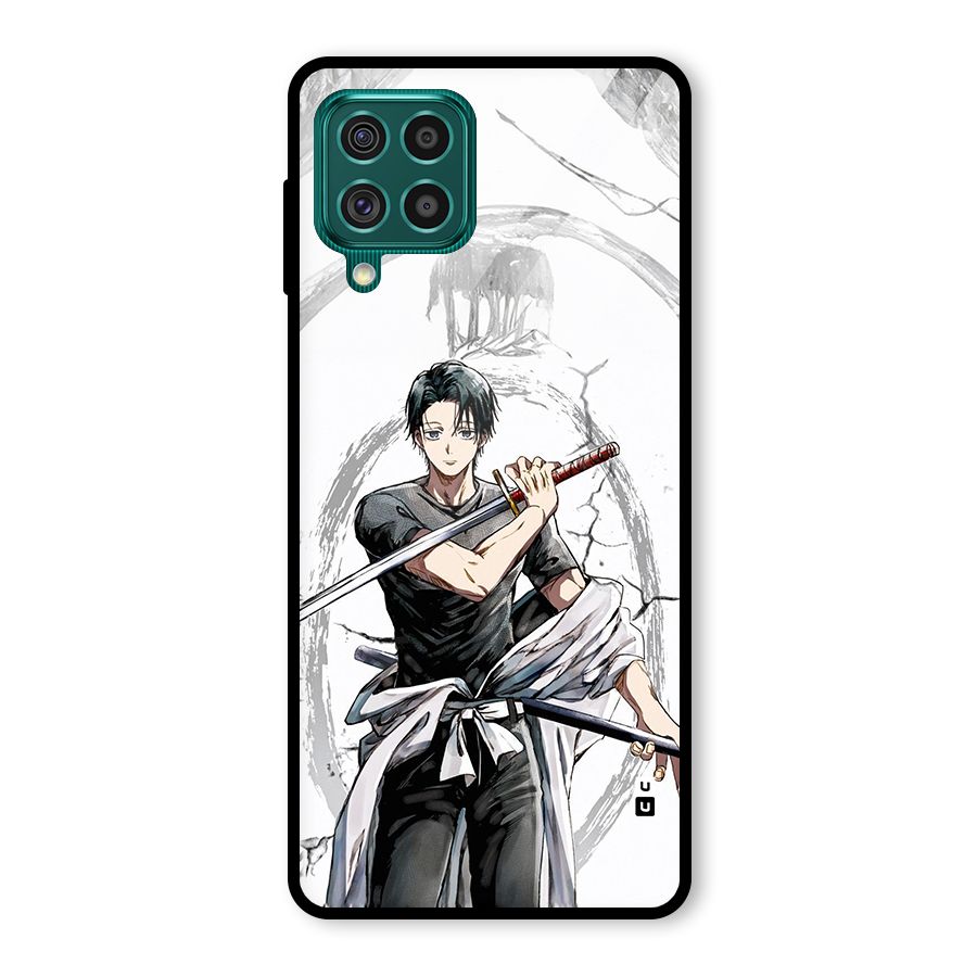 Yuta With Katana Glass Back Case for Galaxy F62