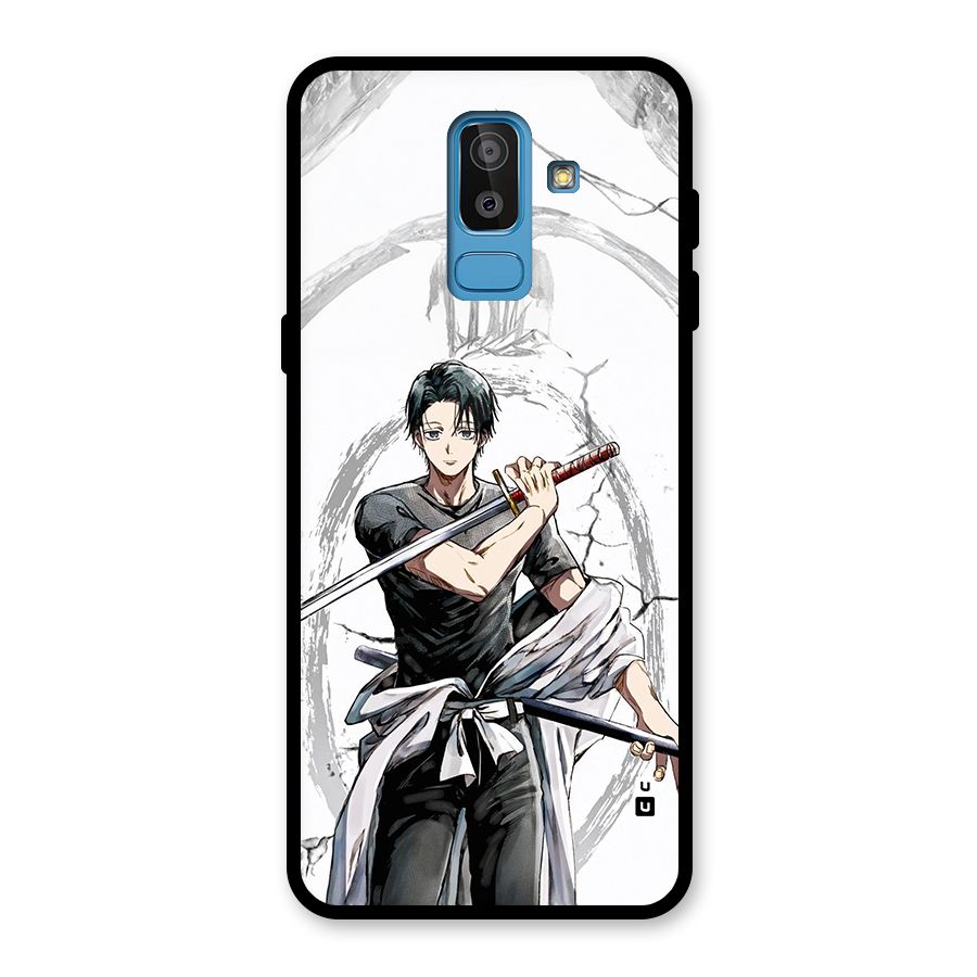 Yuta With Katana Glass Back Case for Galaxy J8