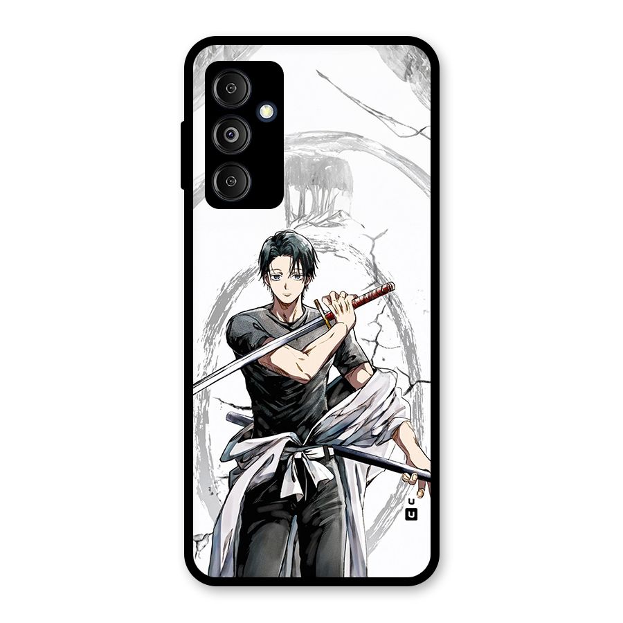 Yuta With Katana Glass Back Case for Galaxy M14 5G