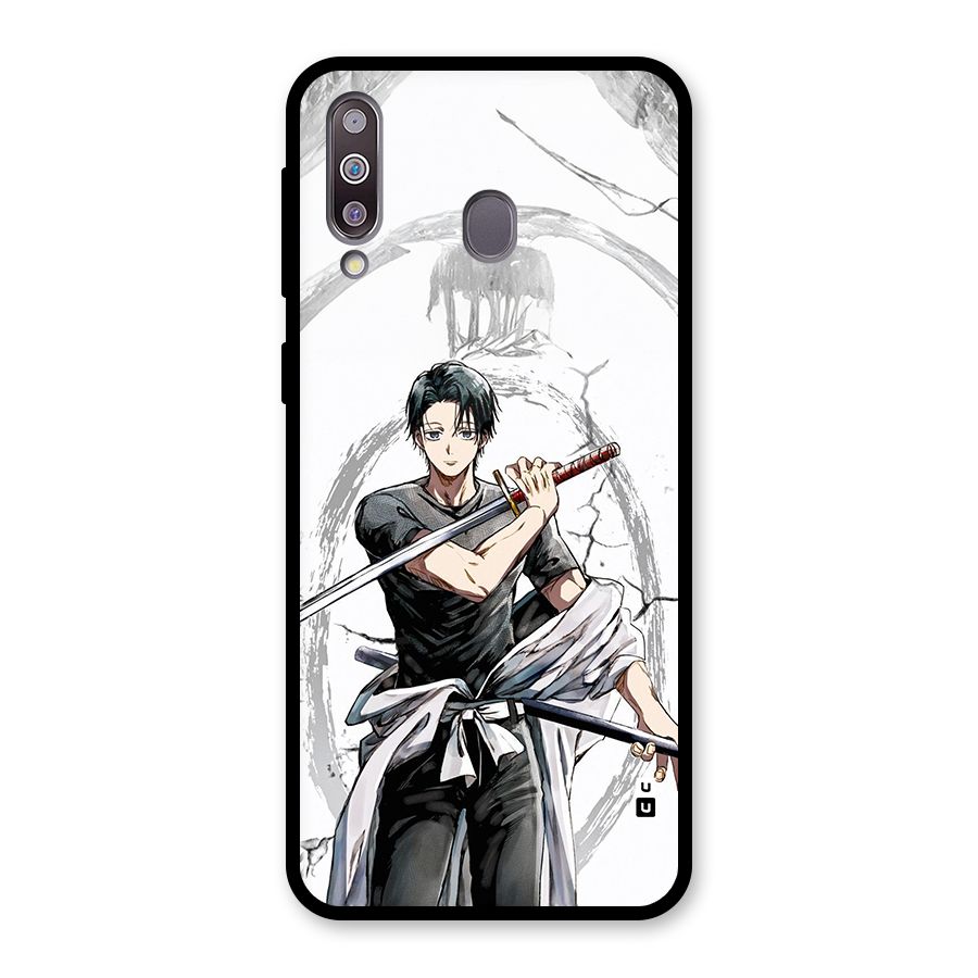 Yuta With Katana Glass Back Case for Galaxy M30