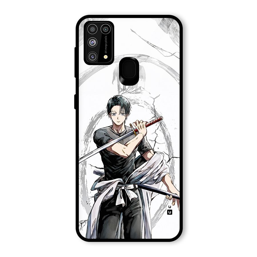 Yuta With Katana Glass Back Case for Galaxy M31