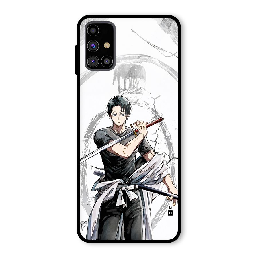 Yuta With Katana Glass Back Case for Galaxy M31s