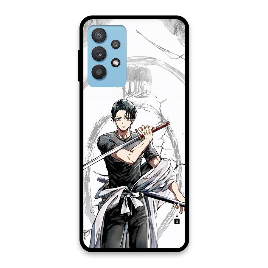 Yuta With Katana Glass Back Case for Galaxy M32 5G