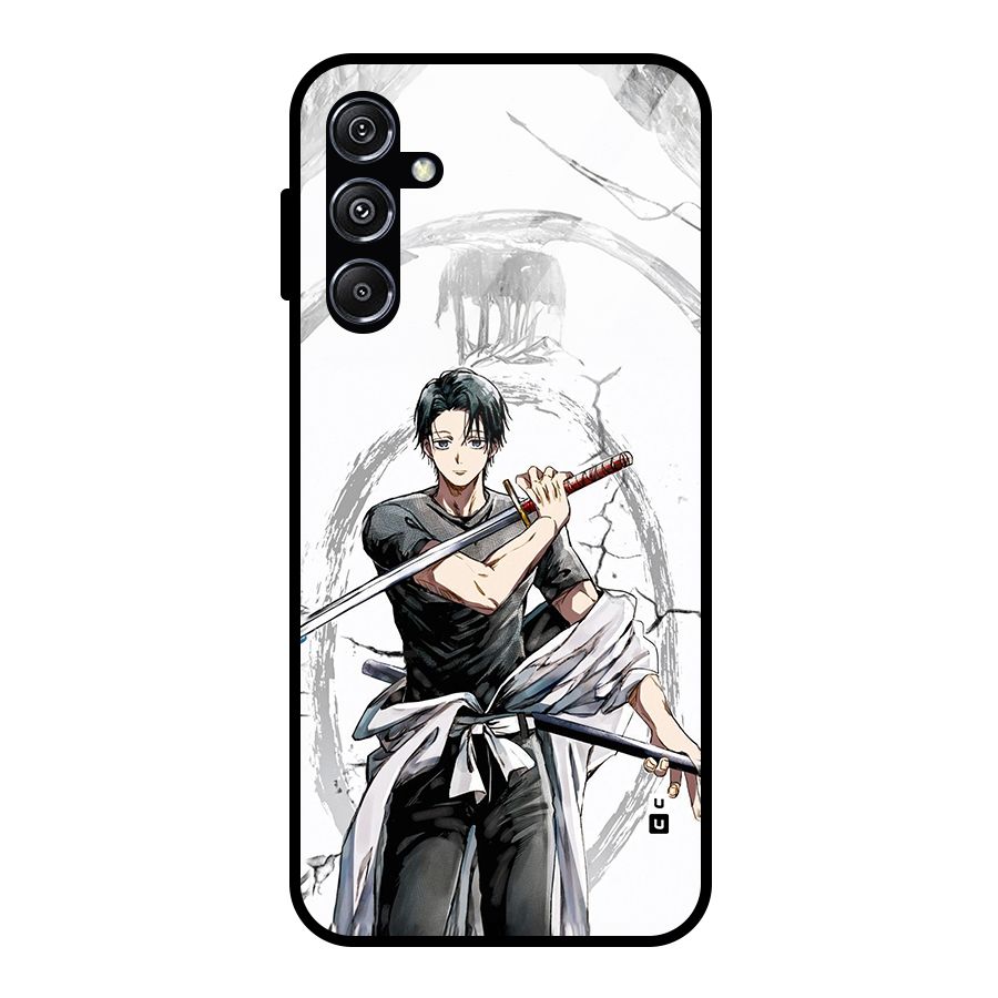Yuta With Katana Glass Back Case for Galaxy M34 5G