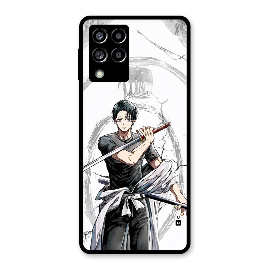 Yuta With Katana Glass Back Case for Galaxy M53 5G