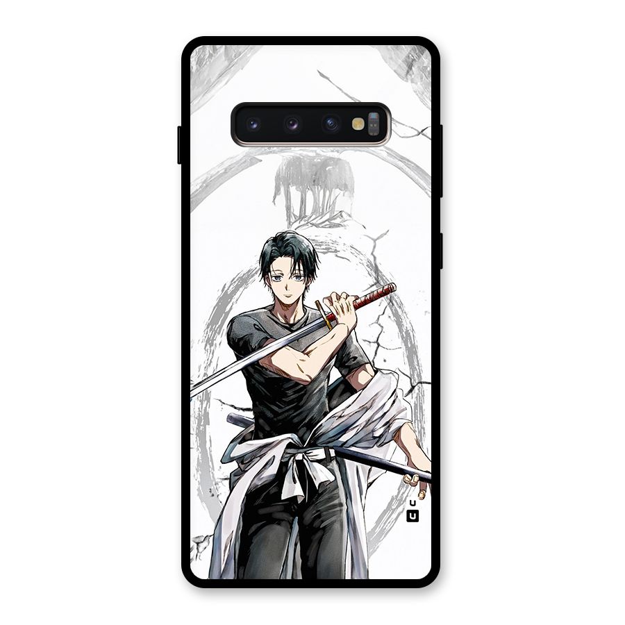 Yuta With Katana Glass Back Case for Galaxy S10 Plus