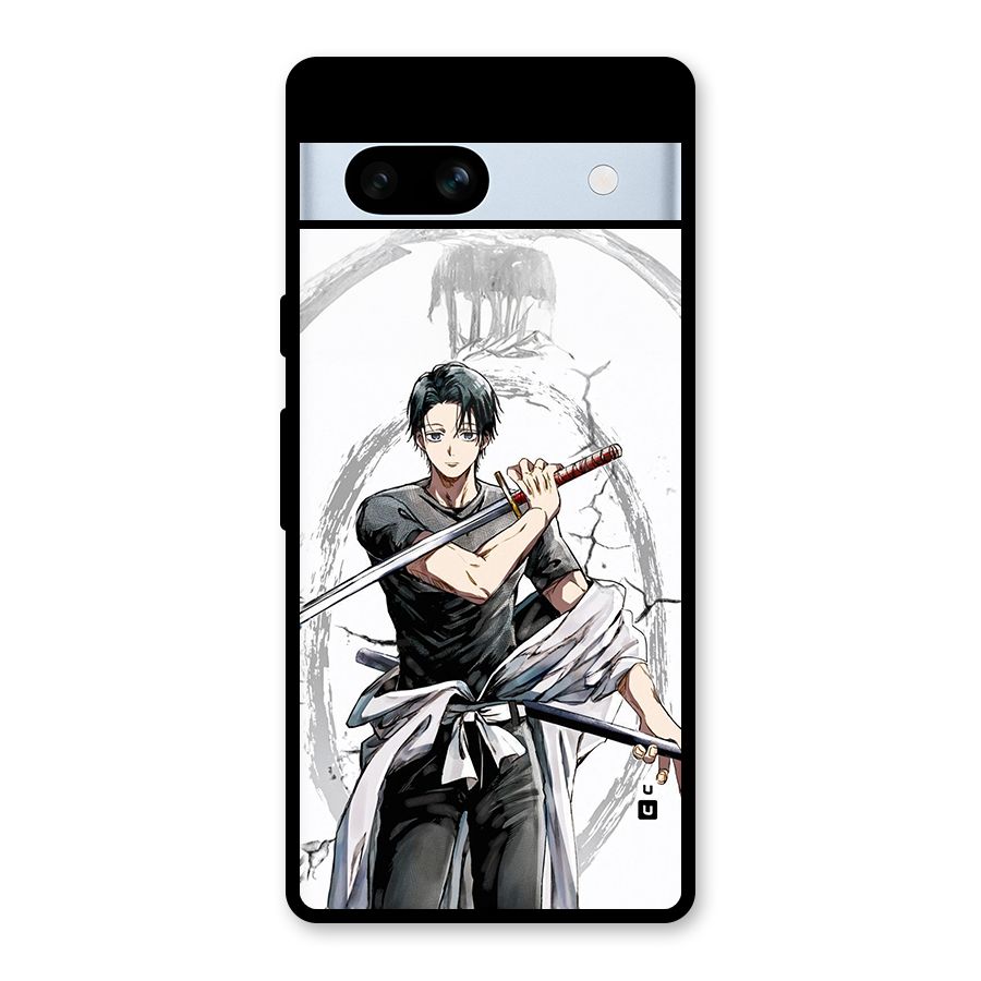 Yuta With Katana Glass Back Case for Google Pixel 7a