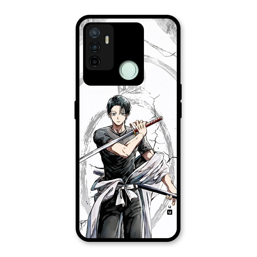 Yuta With Katana Glass Back Case for Oppo A53