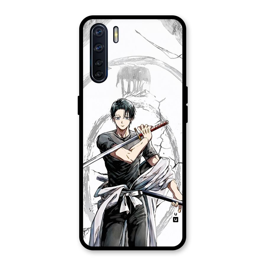 Yuta With Katana Glass Back Case for Oppo F15