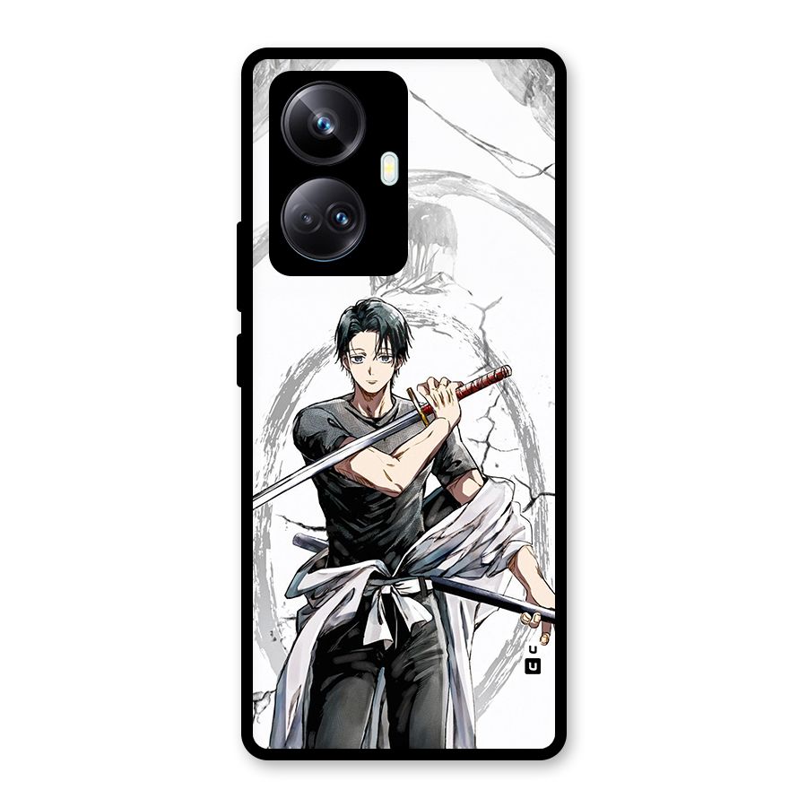 Yuta With Katana Glass Back Case for Realme 10 Pro Plus
