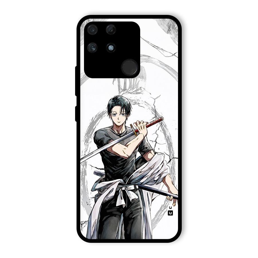 Yuta With Katana Glass Back Case for Realme Narzo 50A
