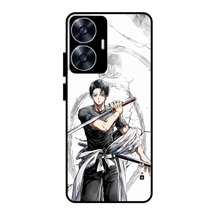 Yuta With Katana Glass Back Case for Realme Narzo N55