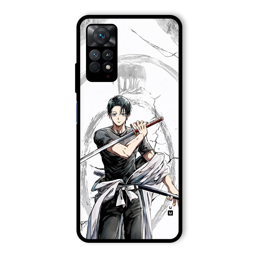 Yuta With Katana Glass Back Case for Redmi Note 11 Pro
