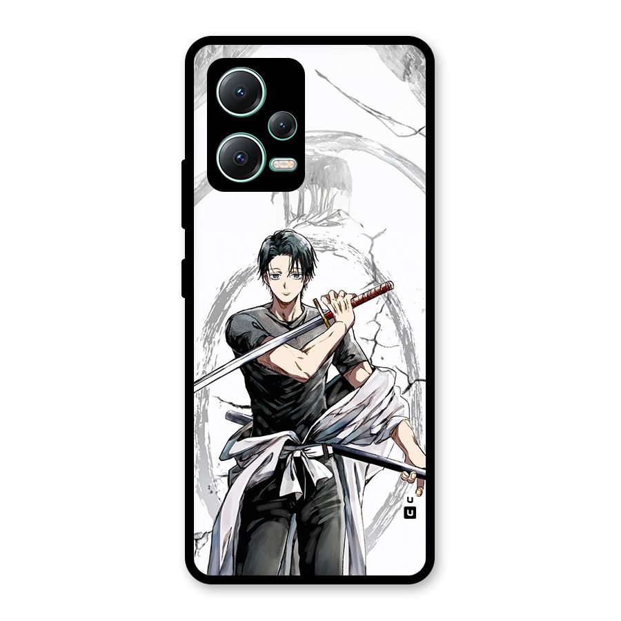 Yuta With Katana Glass Back Case for Redmi Note 12 5G