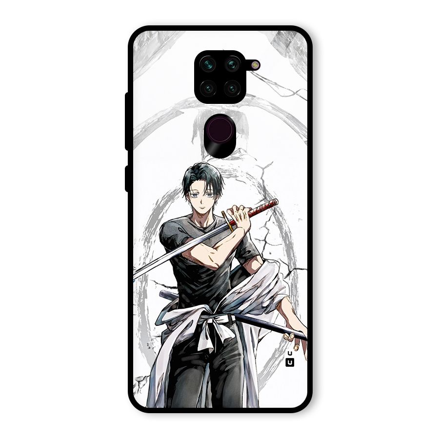 Yuta With Katana Glass Back Case for Redmi Note 9