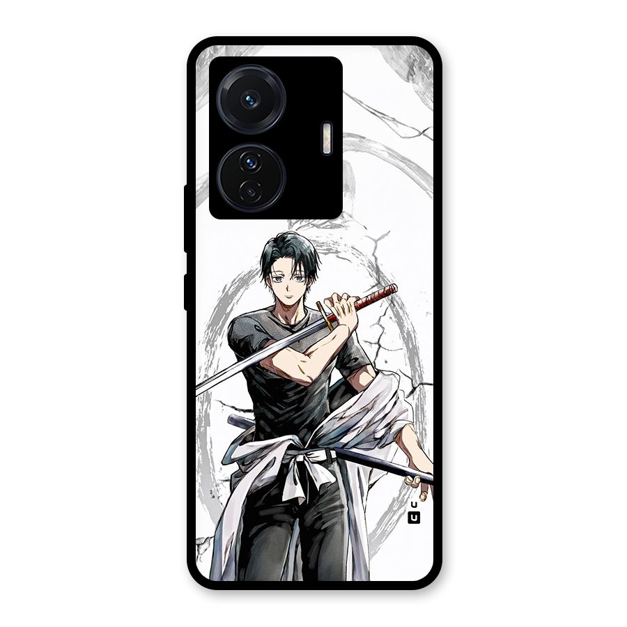 Yuta With Katana Glass Back Case for Vivo T1 Pro