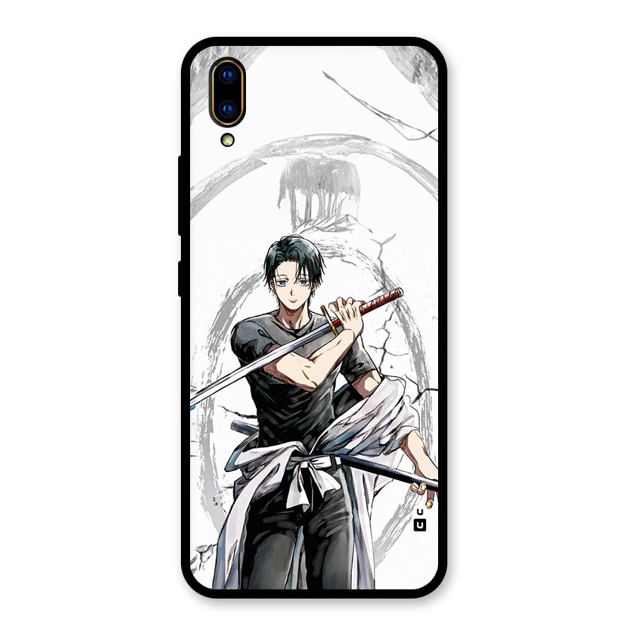 Yuta With Katana Glass Back Case for Vivo V11 Pro