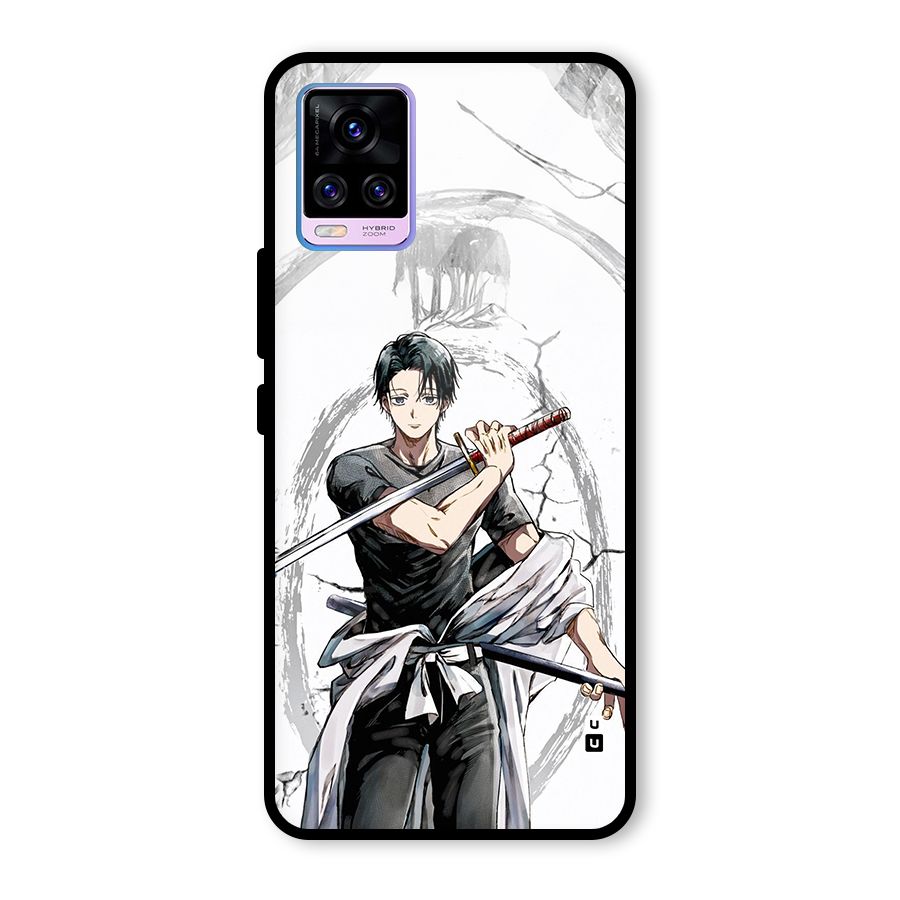 Yuta With Katana Glass Back Case for Vivo V20 Pro