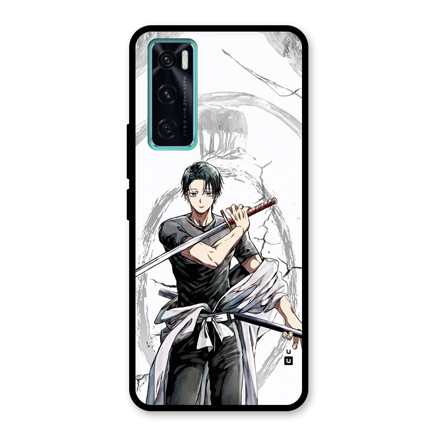 Yuta With Katana Glass Back Case for Vivo V20 SE