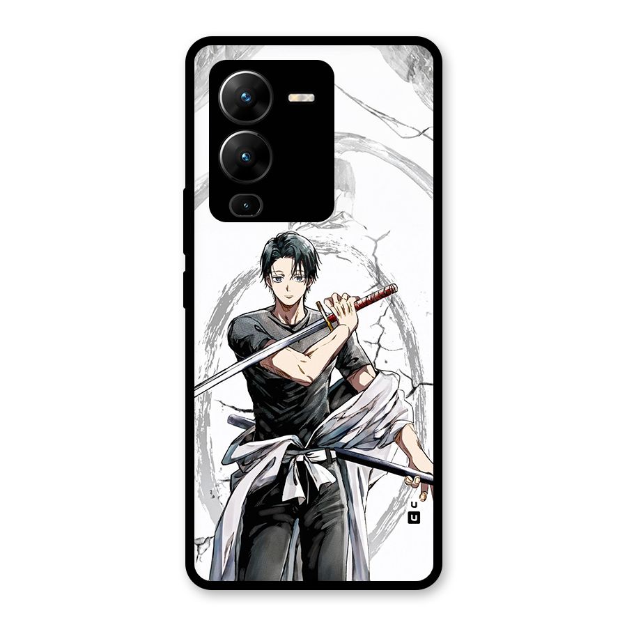 Yuta With Katana Glass Back Case for Vivo V25 Pro