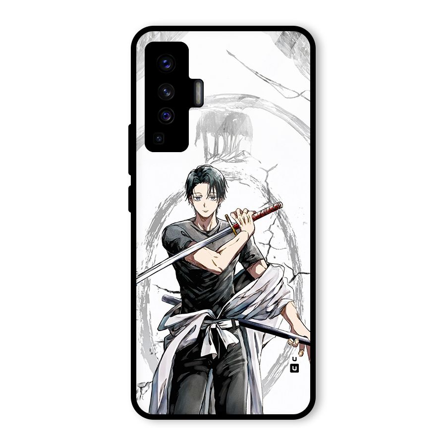 Yuta With Katana Glass Back Case for Vivo X50