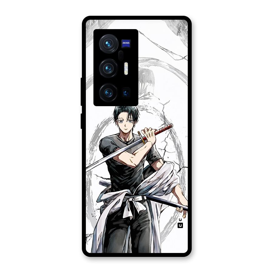 Yuta With Katana Glass Back Case for Vivo X70 Pro Plus