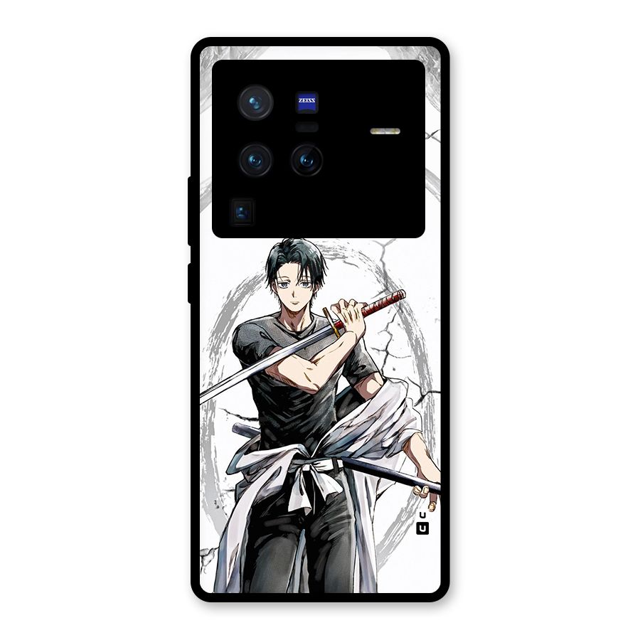 Yuta With Katana Glass Back Case for Vivo X80 Pro