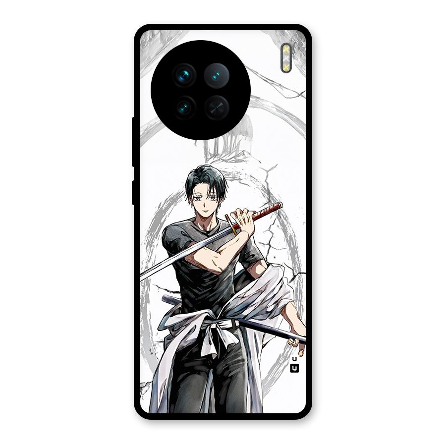 Yuta With Katana Glass Back Case for Vivo X90