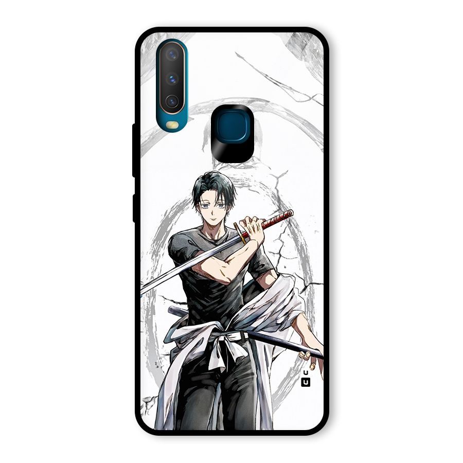 Yuta With Katana Glass Back Case for Vivo Y15