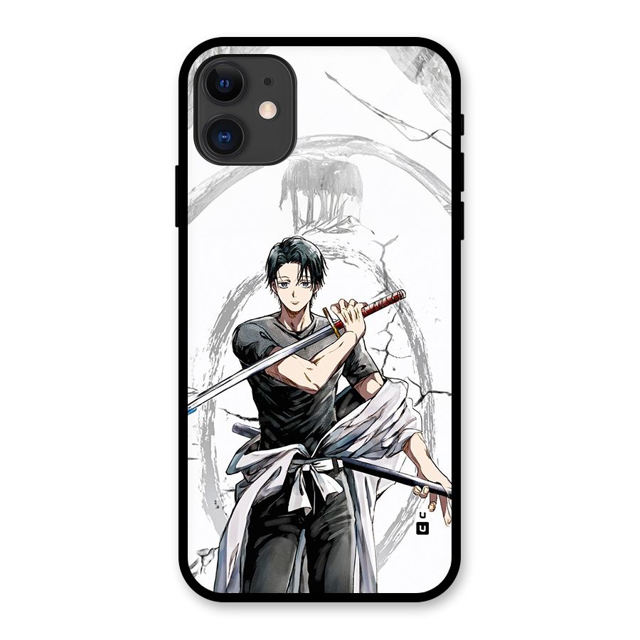 Yuta With Katana Glass Back Case for iPhone 11