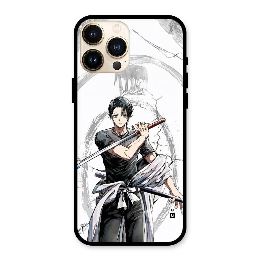 Yuta With Katana Glass Back Case for iPhone 13 Pro Max
