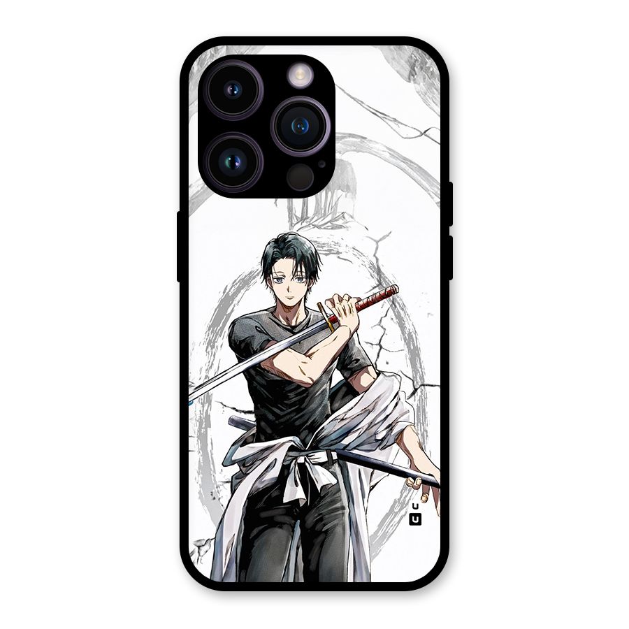 Yuta With Katana Glass Back Case for iPhone 14 Pro