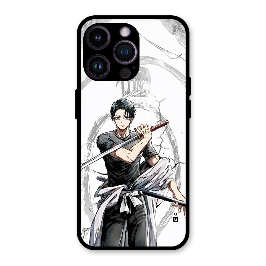 Yuta With Katana Glass Back Case for iPhone 14 Pro Max