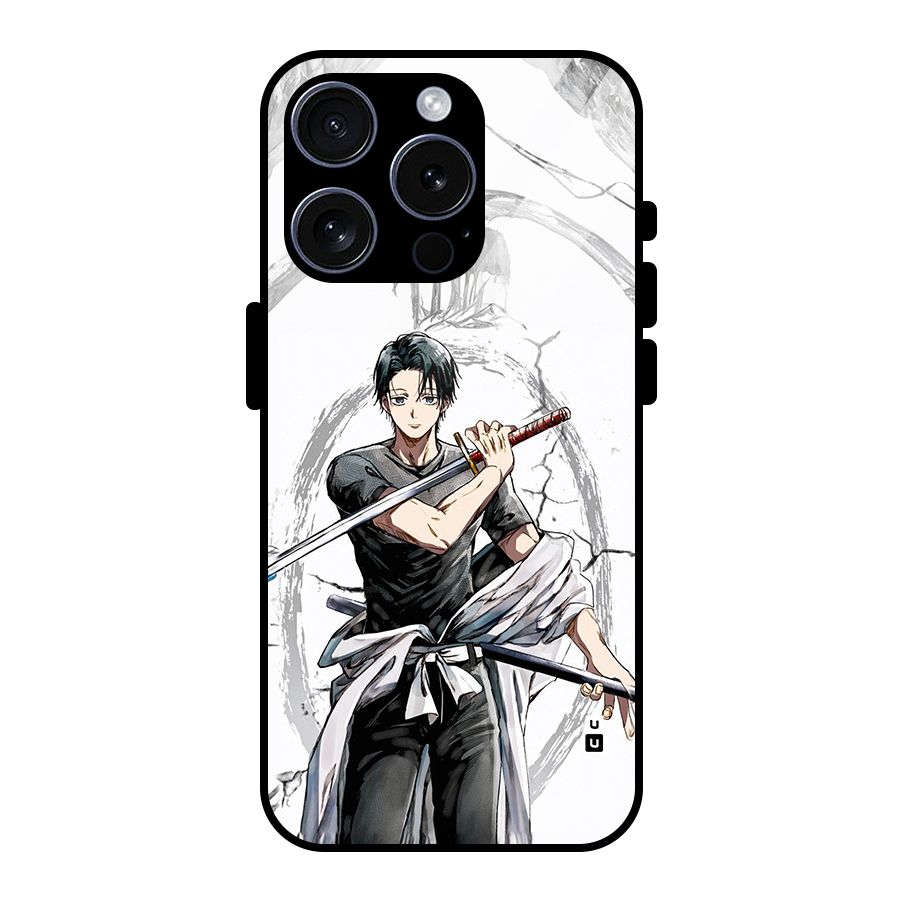 Yuta With Katana Glass Back Case for iPhone 15 Pro