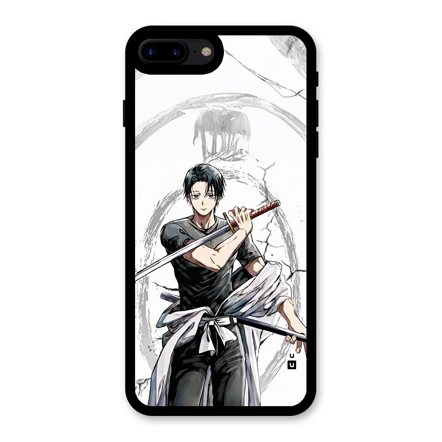Yuta With Katana Glass Back Case for iPhone 8 Plus
