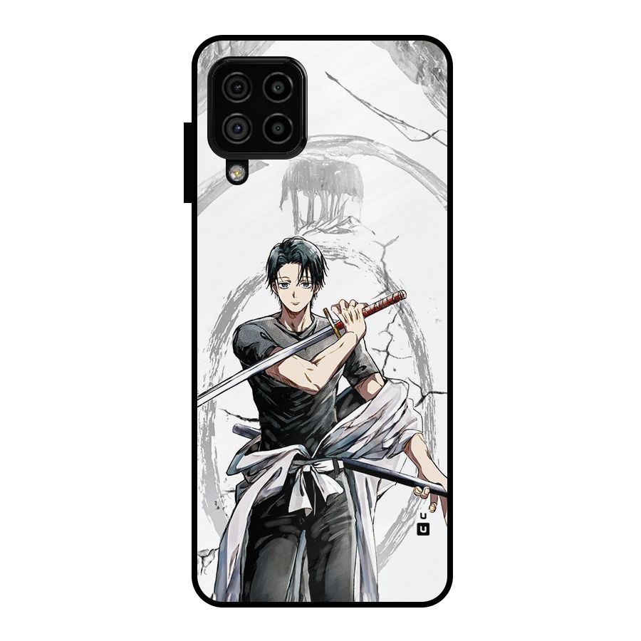 Yuta With Katana Metal Back Case for Galaxy A22 4G