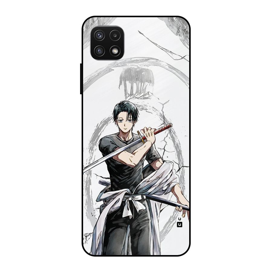 Yuta With Katana Metal Back Case for Galaxy A22 5G