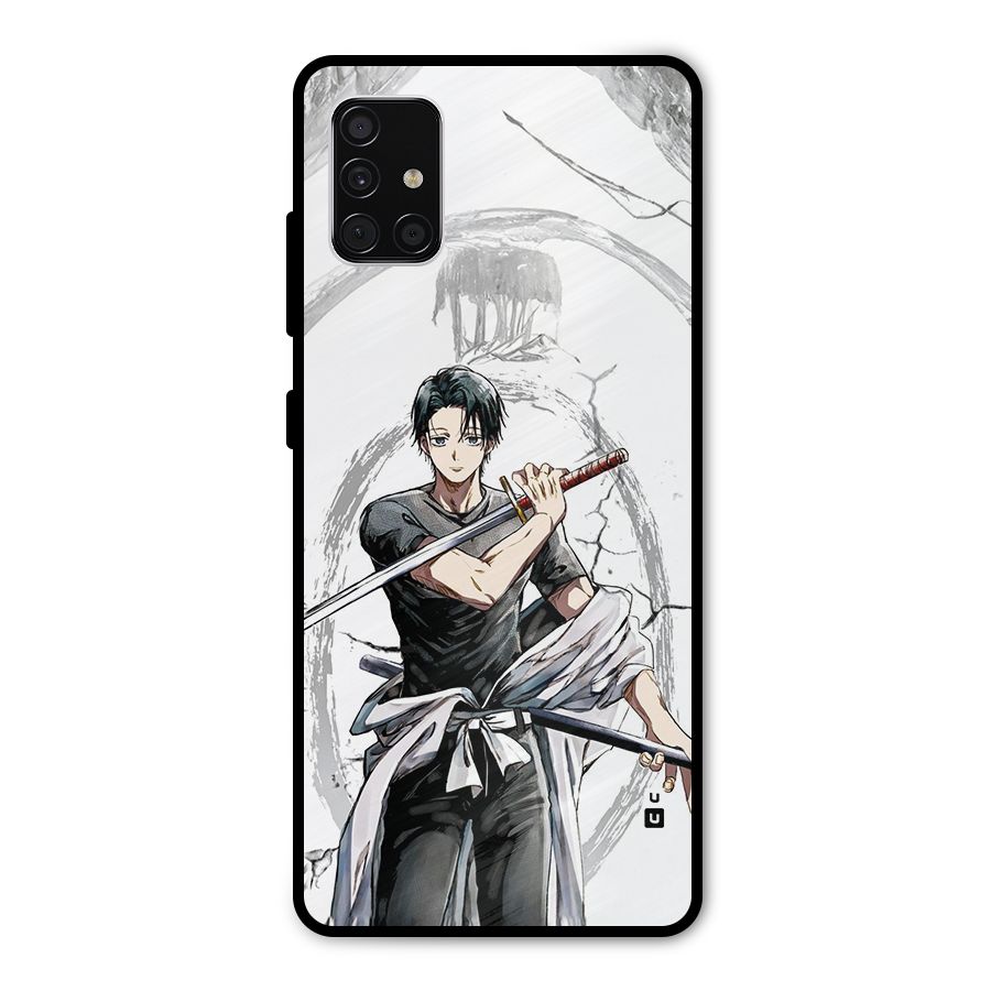 Yuta With Katana Metal Back Case for Galaxy A51
