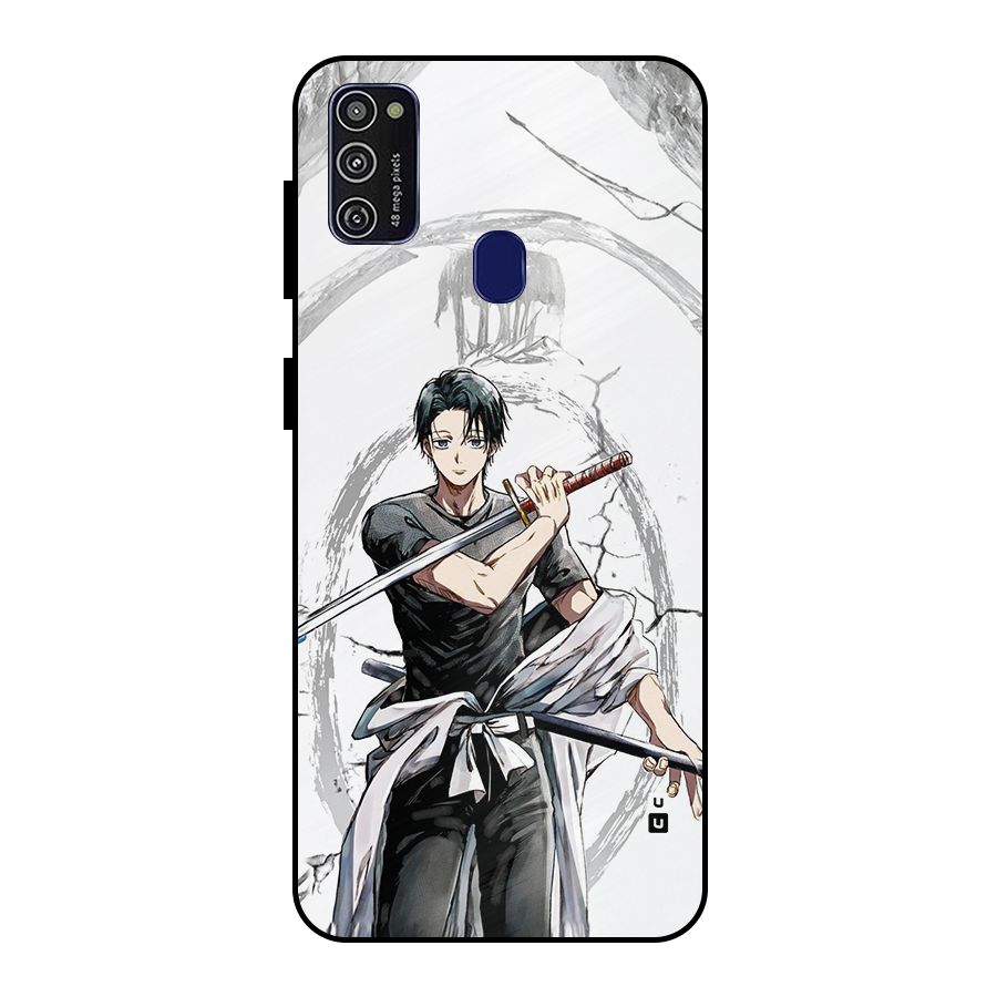Yuta With Katana Metal Back Case for Galaxy M21