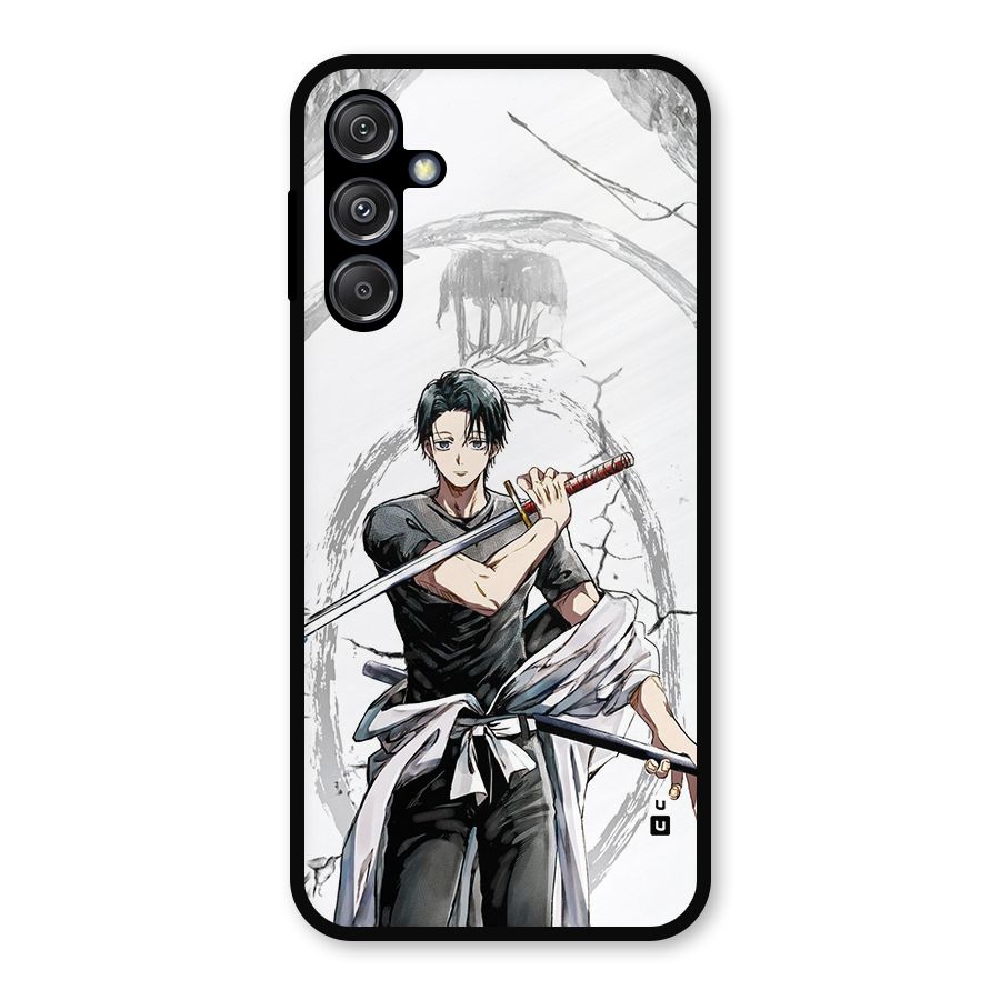 Yuta With Katana Metal Back Case for Galaxy M34 5G