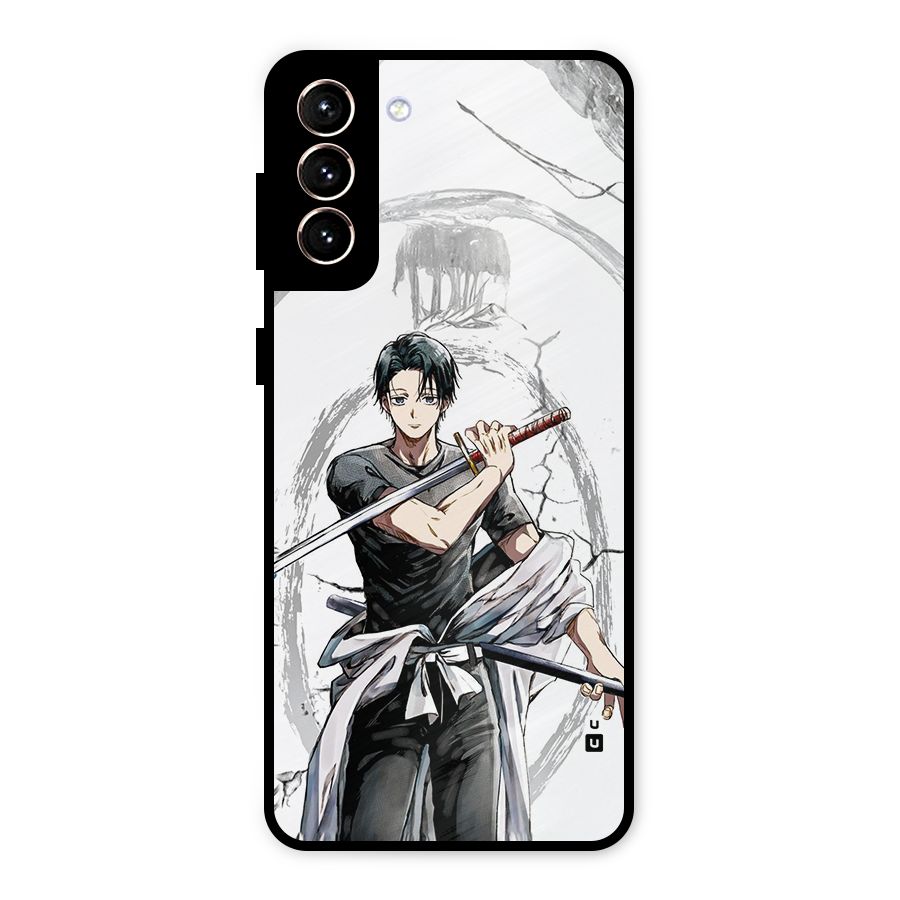 Yuta With Katana Metal Back Case for Galaxy S21 Plus
